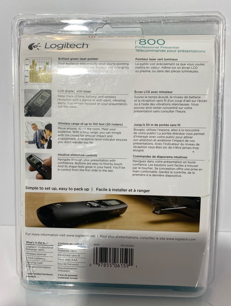 Logitech R800 Professional Presenter Wireless Laser Remote