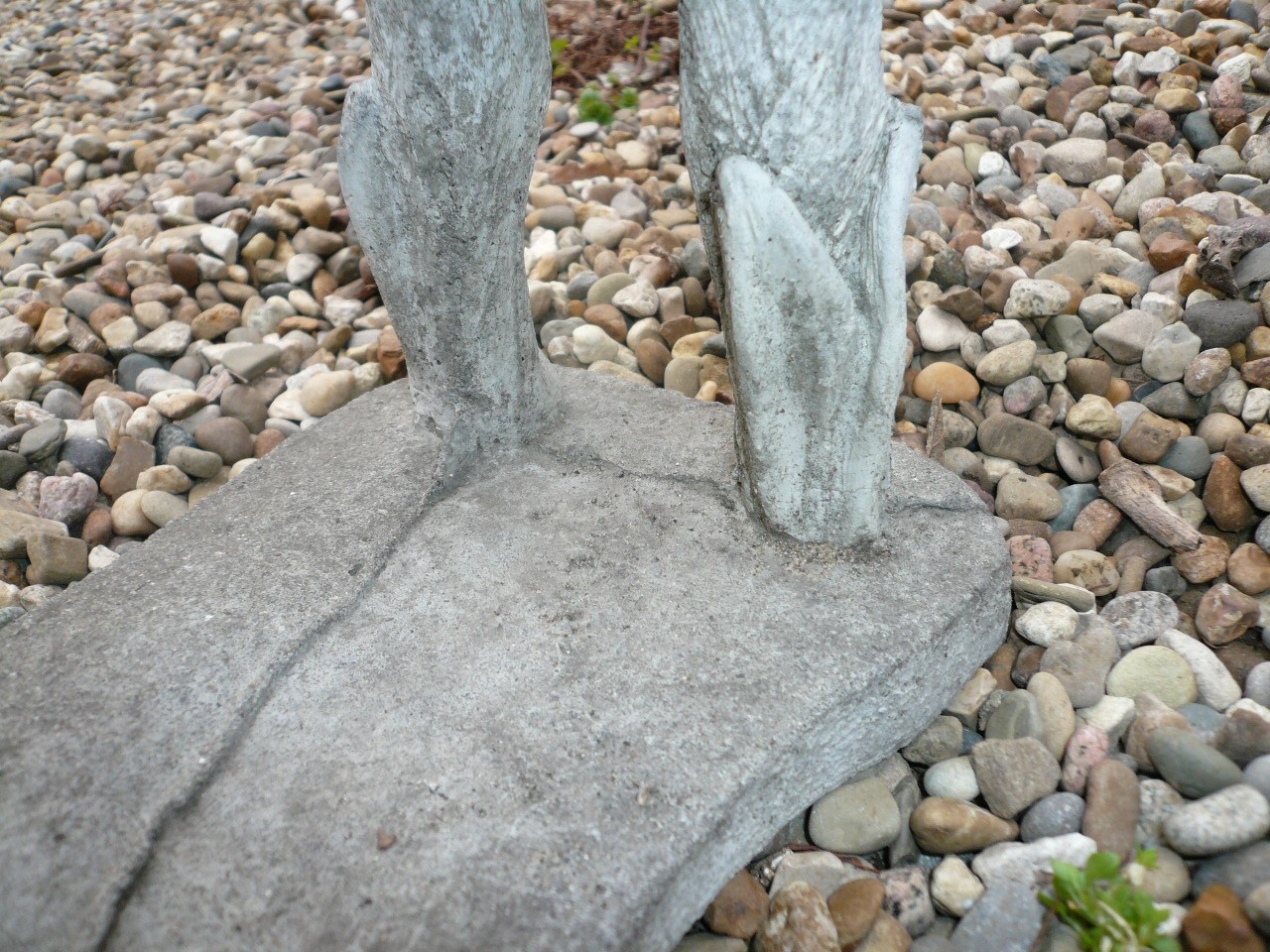 CUTEST EVER VINTAGE CEMENT/CONCRETE BABY GARDEN ORNAMENT LAMB 12" TALL