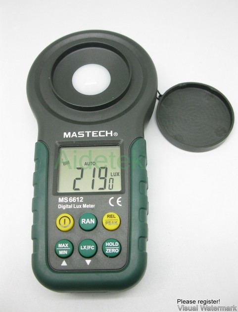 MASTECH multi function Luxmeter MS6612 light meter foot candle auto range peak