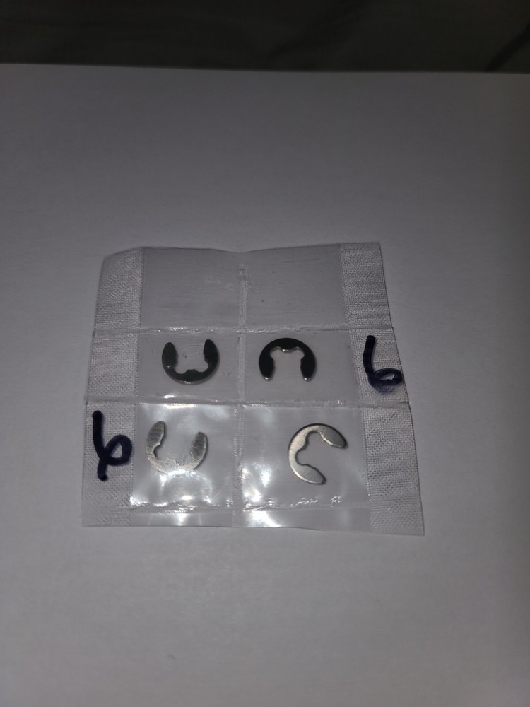 M6 6mm E-Clips Stainless Steel External Retaining Washer C-Clip E Clip (4 Pack)