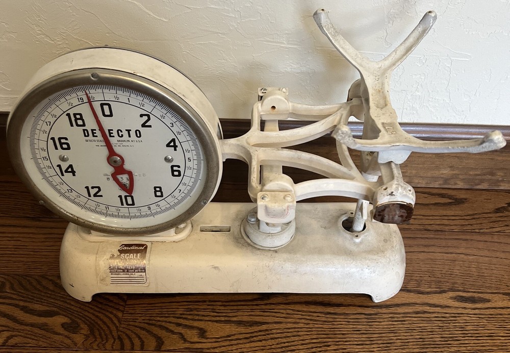 VINTAGE DETECTO HARDWARE STORE COUNTER DOUBLE FACED SCALE