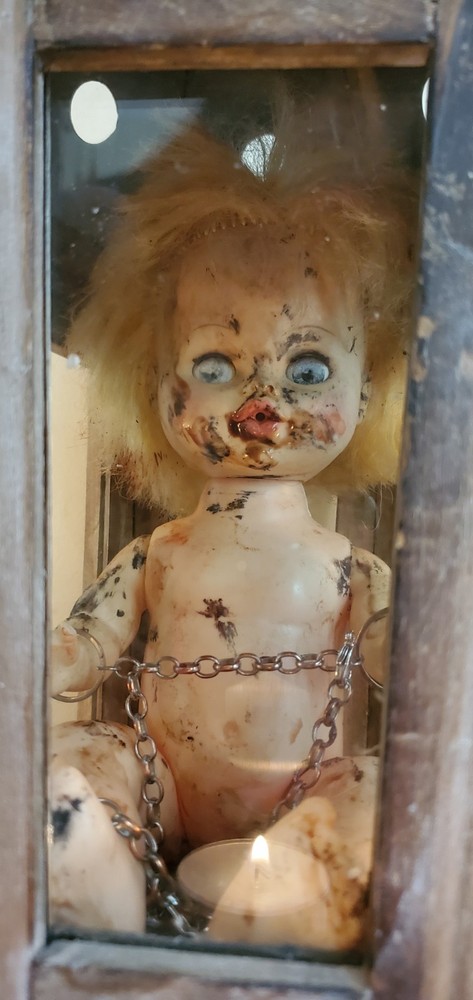 HAUNTED VESSEL DOLL CAUTION NOT A NOVELTY WARNING NEGATIVE DEEPLY BOUND DYBBUK?