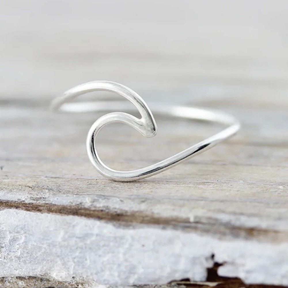 Solid 925 Sterling Silver Simple Wire Ring Beautiful Handmade Gift for Women