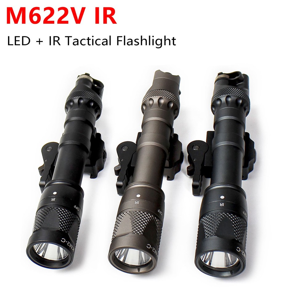 M622V IR Tactical Flashlight IR Illuminator & LED White Dual Output Weaponlight