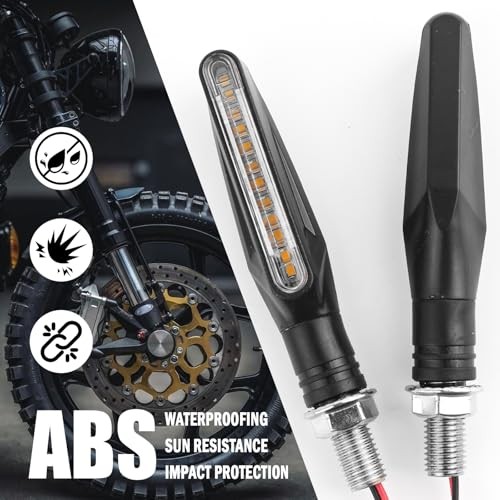 4PCS Motorcycle Turn Signals LED,2026 New Dynamic Sequential Flowing