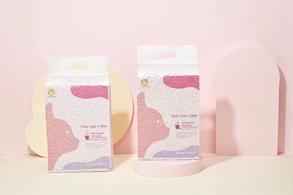THFOPS Tofu Cat Litter Flushable Natural Biodegradable Odor Control Dust-Free