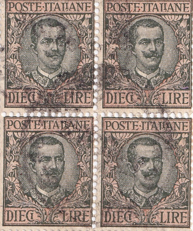 ZZ876-£ 10 Floral Quarter Used