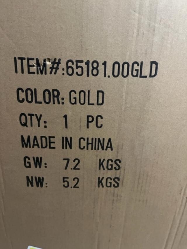 Junior Modern Single Paneliron Firescreen, Gold Finish