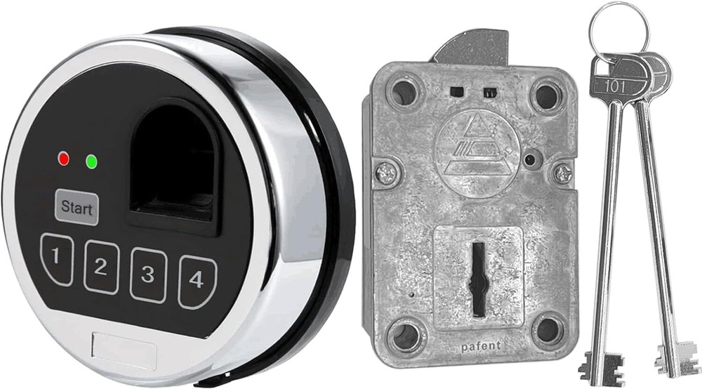 Fingerprint Gun Safe Lock Replacement Left Swingbolt Lock With 2 Override Keys