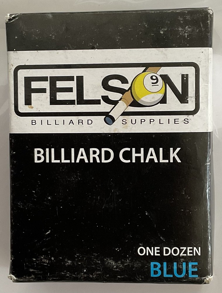 Felson Billiard Cue Chalk - One Dozen - Blue