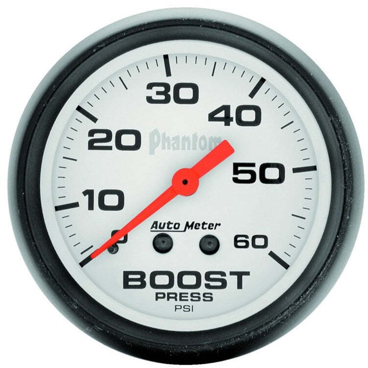 AutoMeter 5705 Phantom 52mm 0-60 PSI Mechanical Boost Gauge