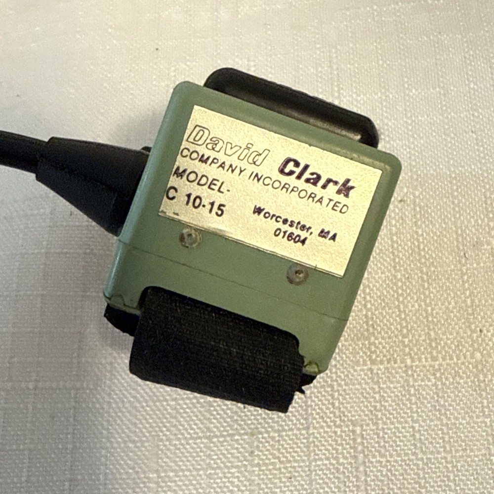 David Clark C10-15 Push to Talk PTT Switch with Intercom Mod instal! NOT TESTED