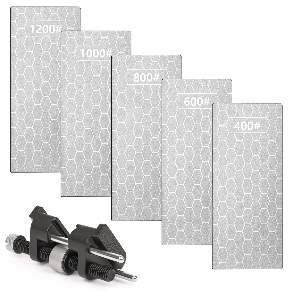 Chisel Sharpening Kit Honing Guide & 5 Diamond Sharpening Stones, Adjustable ...