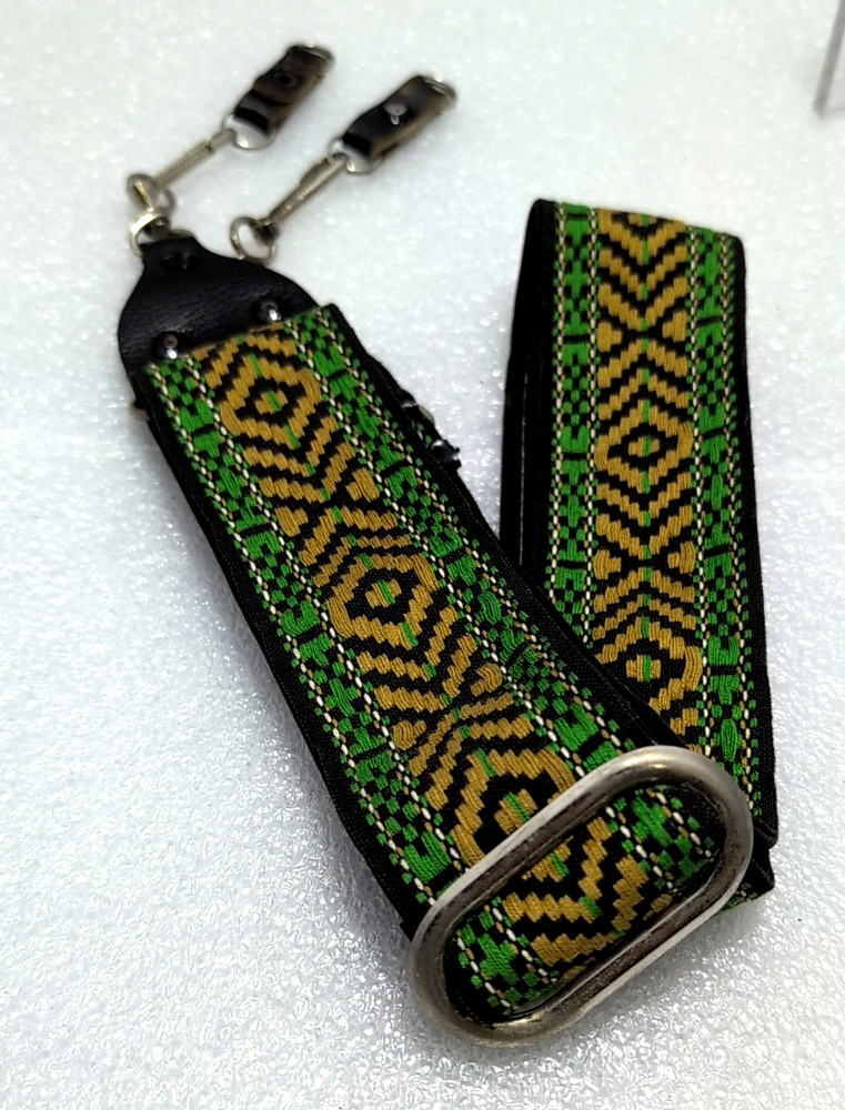 Vintage 70s Hippie Camera Strap Adjustable Geometric Design Multi-Colored
