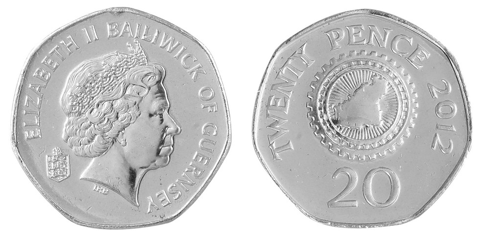 Guernsey 20 Pence, 2012, KM #90, Mint