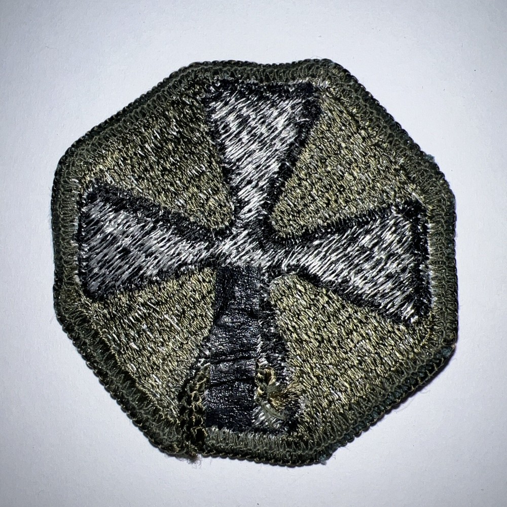 8th ARMY PATCH SUBDUED VIETNAM WAR ERA PATCH Subdued W/ Merrowed Edge