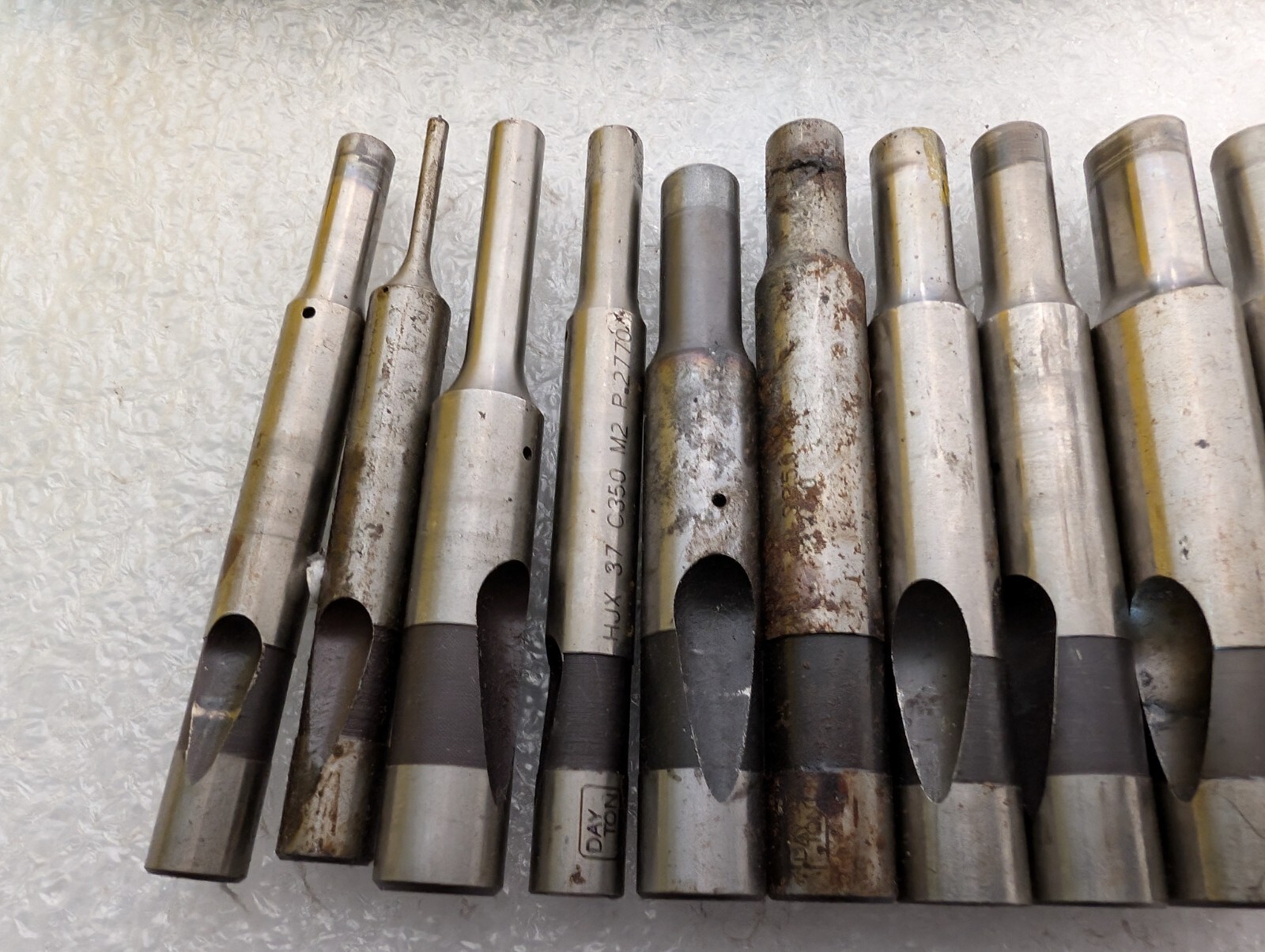 Lot of 57 Dayton Assorted Jektole Precision Pierce Die Punches, No Wax