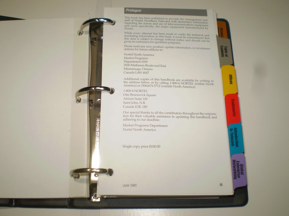 Vintage Northern Telecom documents