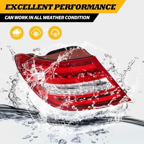 Left Side Tail Light Assembly Compatible with 2011-2014 W204 C250 C300 C350