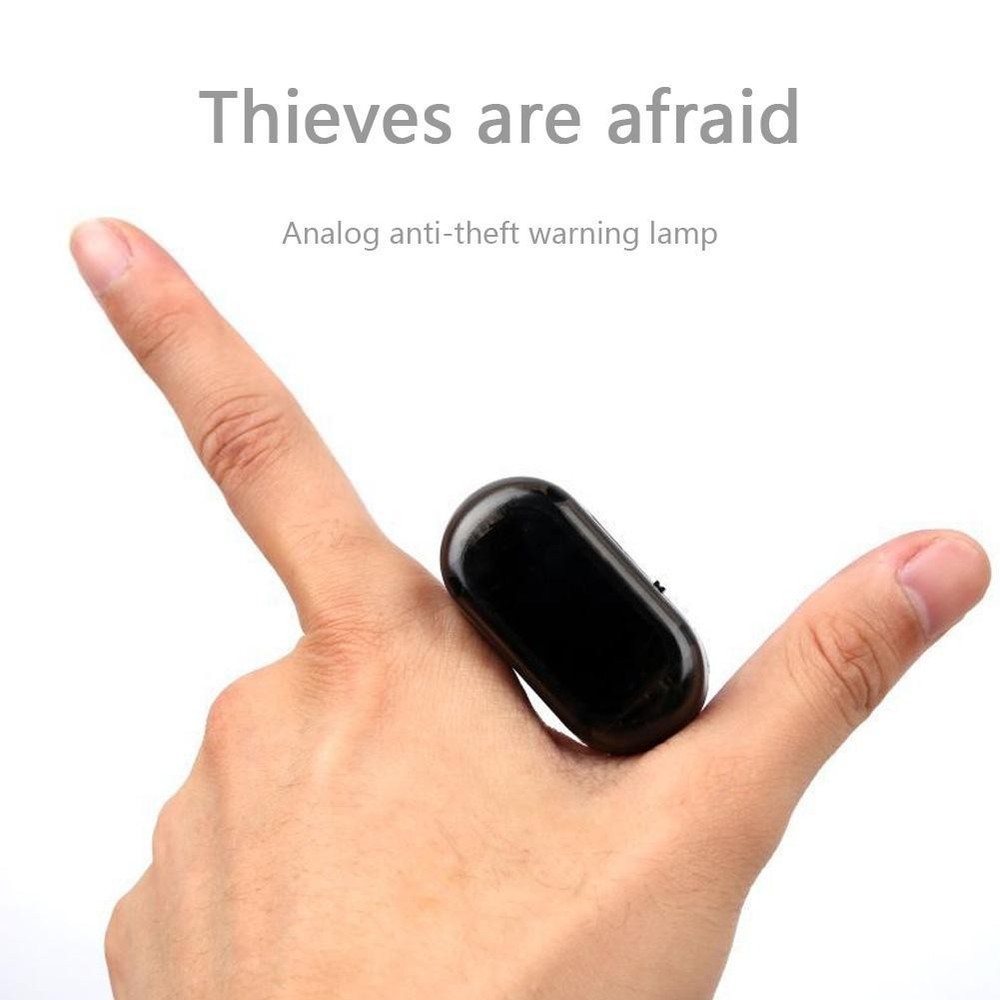 Car Security Light Solar Powered Simulated Alarm Wireless Warning AntiTheft Lamp