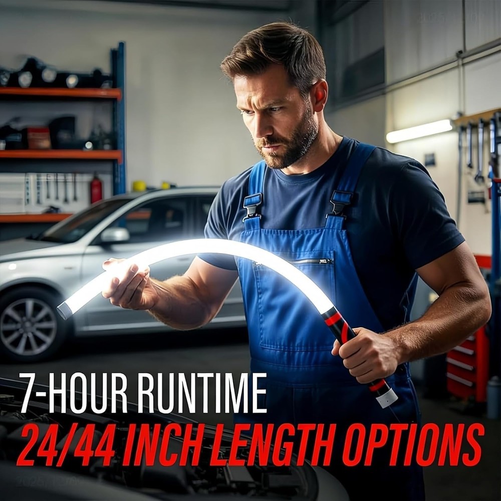 Bendable LED Flashlight Stick, Flexible LED Work Light Mechanics Car Repairs