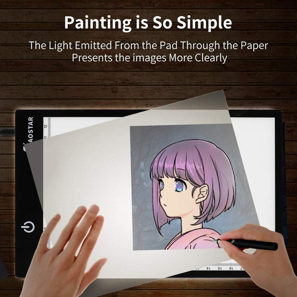 Portable A5 Tracing Light Box - USB Powered, Flicker-Free for Art & Animation