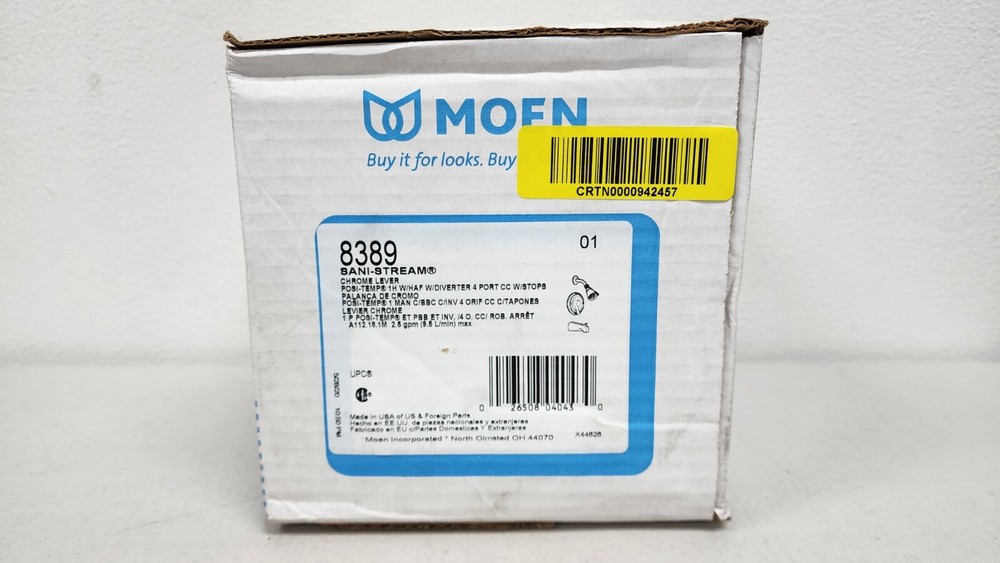 Moen Posi-Temp 8389 Sani-Stream Chrome Lever