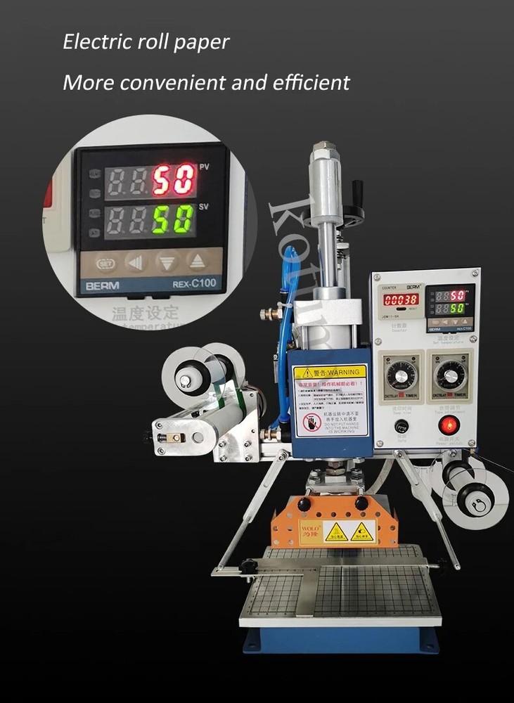 Pneumatic Bronzing Machine Leather/Plastic/Wood /Brand /Card Embossing Machine