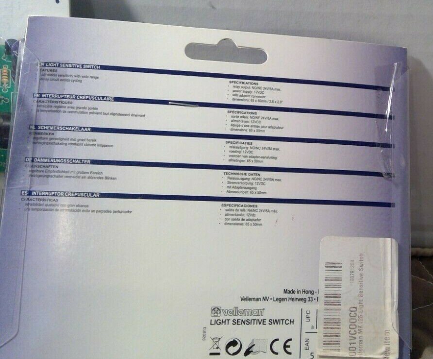 Velleman Kit MK125: Light Sensitive Switch