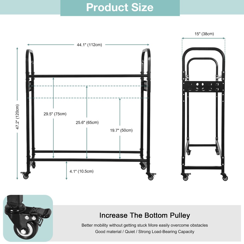 Universal Moveable Tire Garage Storage Rack & Shelving For Basement Workshop