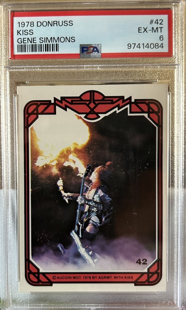 1978 DONRUSS KISS #42 Gene Simmons PSA 6 Just Graded