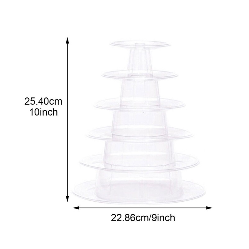Dessert Display Rack Stackable Cake Holder PET Material Cake Display Stand