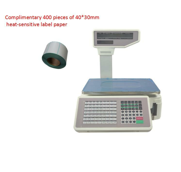 Techtongda 110V Digital Price Computing Scale Thermal wirh Printer 15kg/33 lbs