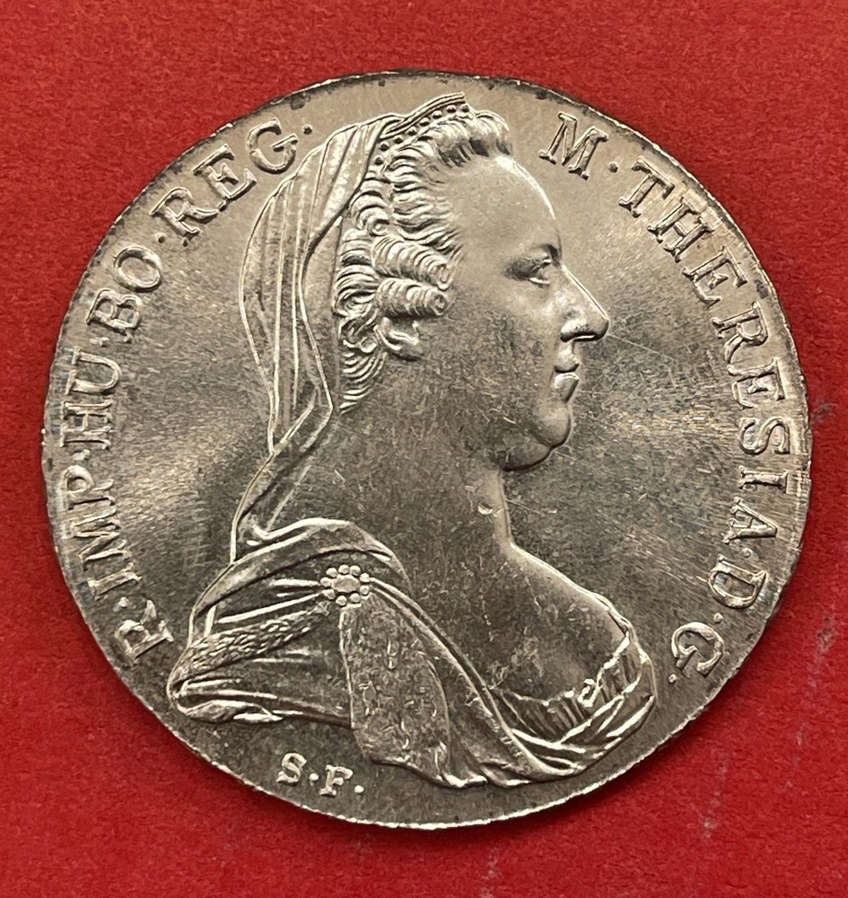 1780 Austria Silver Maria Theresa Thaler Restrike, Uncirculated.