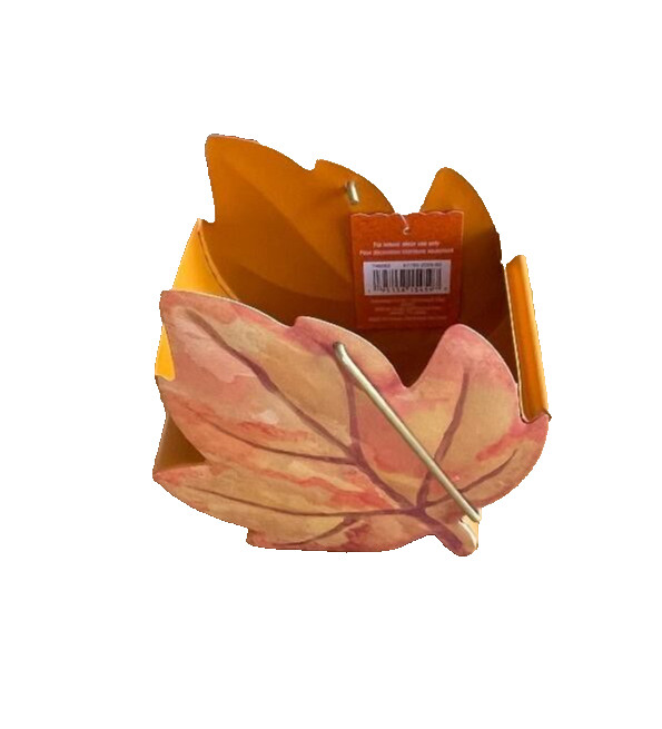 Ashland Light Orange Metal Fall Leafe Tabletop  Decor