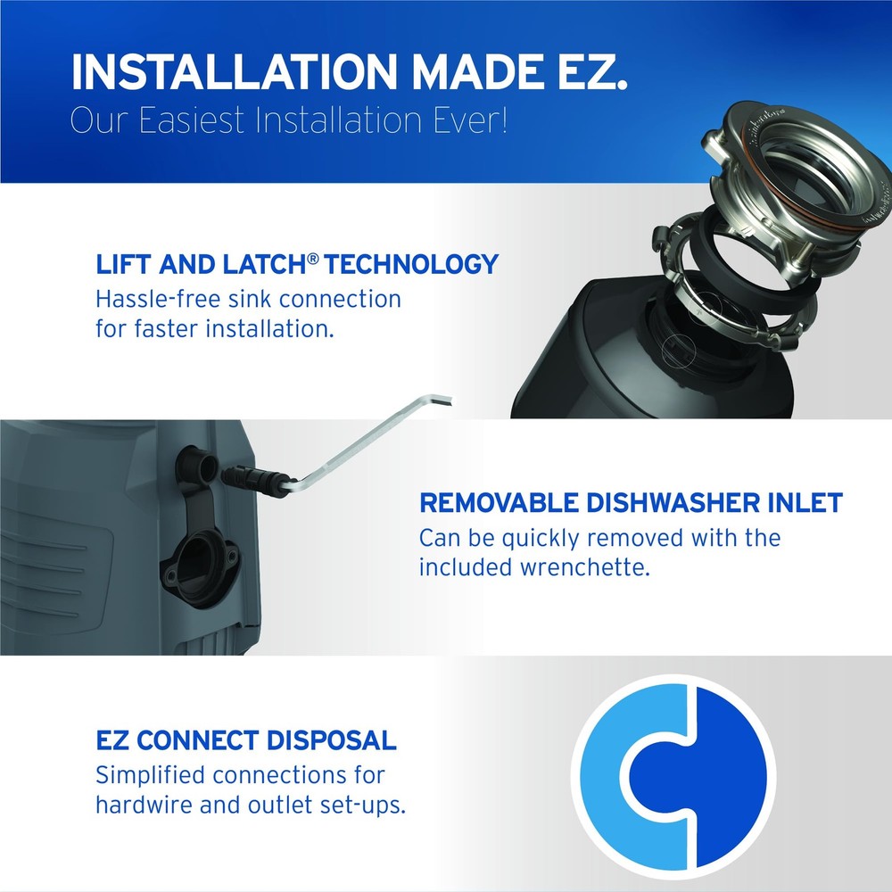 InSinkErator Evolution Cover Control 3/4 HP Garbage Disposa