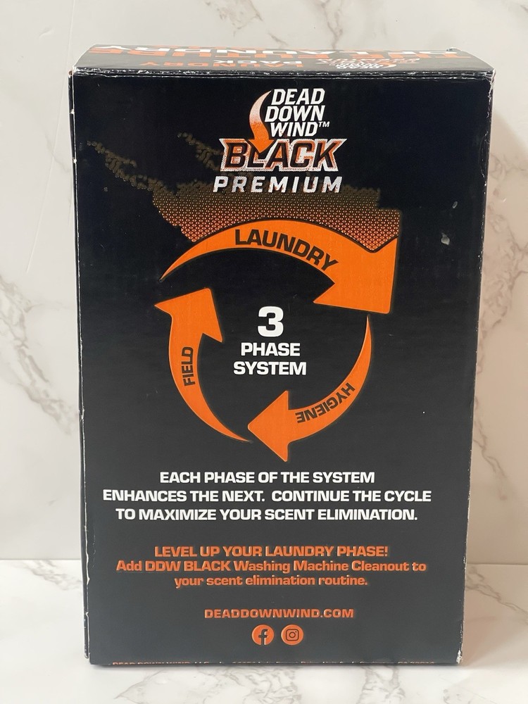 Dead Down Wind Black Premium Laundry Pack 40 Dryer Sheets 30 Washer Sheets