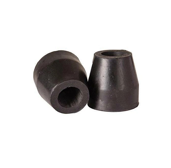 DMI Walker and Cane Tips with Metal Inserts, ¾ Inch Black 2 Count