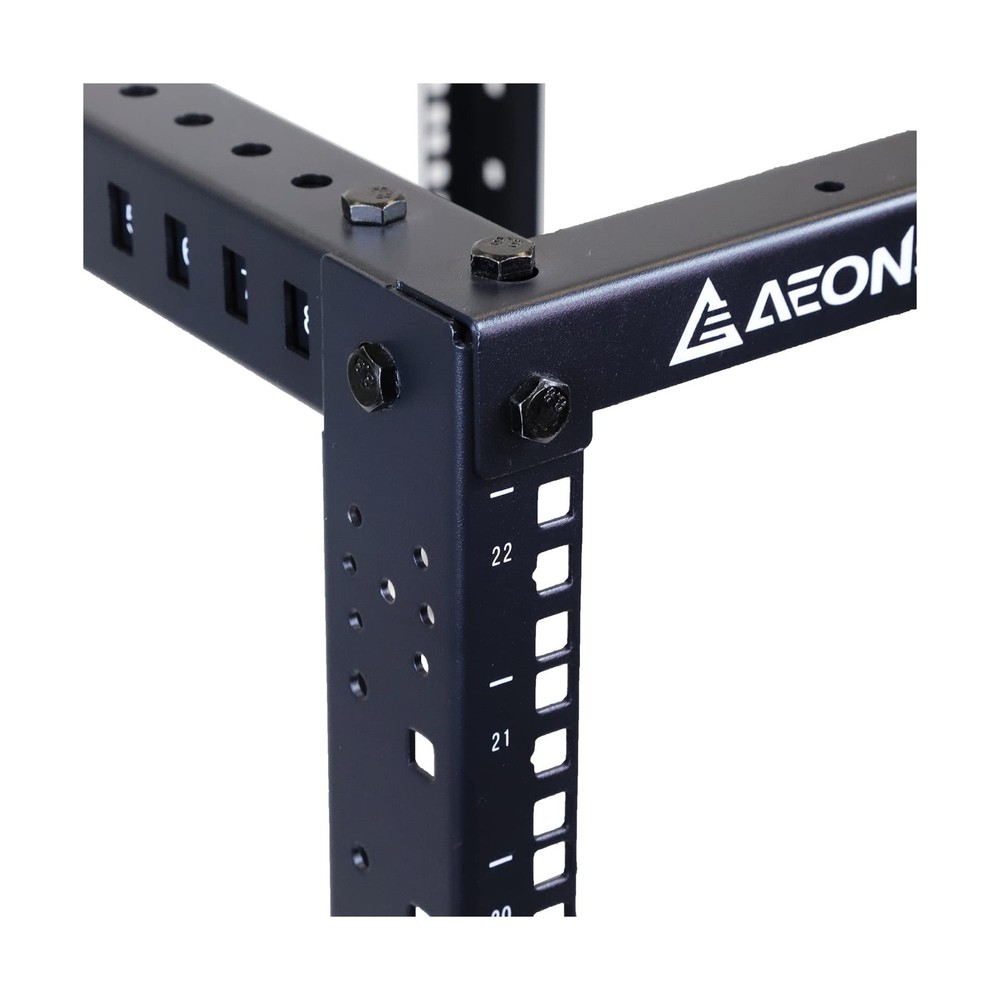 AEONS 22U 4-Post IT Open Frame Server Rack 19 Inch Depth-Adjustable (22" to 4...