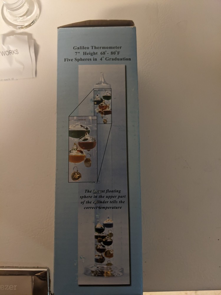 Galileo Thermometer 7in