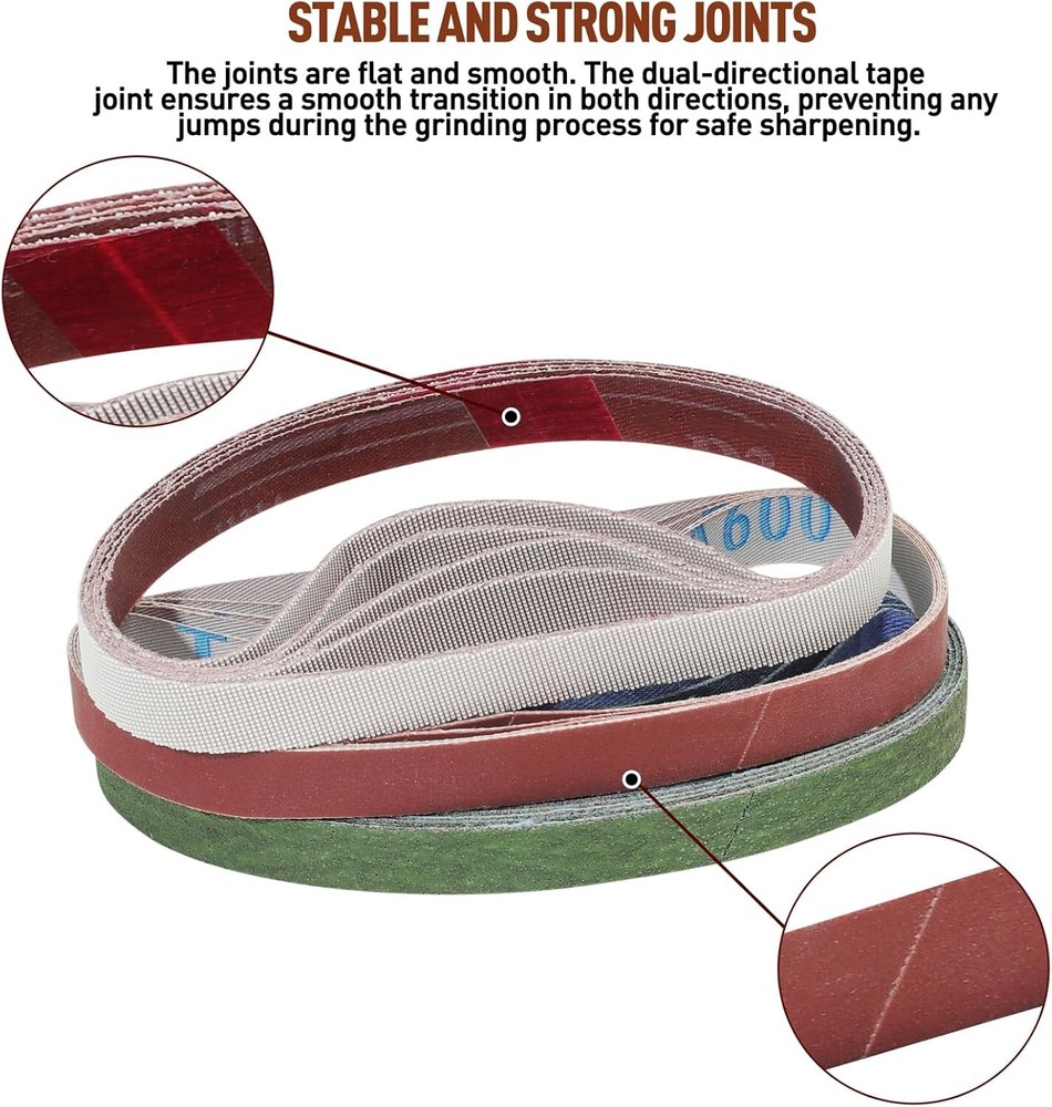 30 Pcs Sharpening Belt Kit for Official Work Sharp Knife & Tool Sharpener