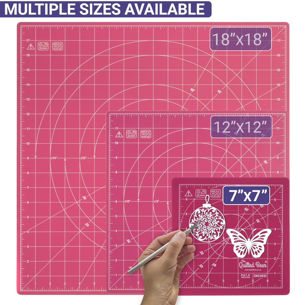 Rotating Cutting Mat 7" x 7" - Locking & Rotating Self Healing Cutting Board ...