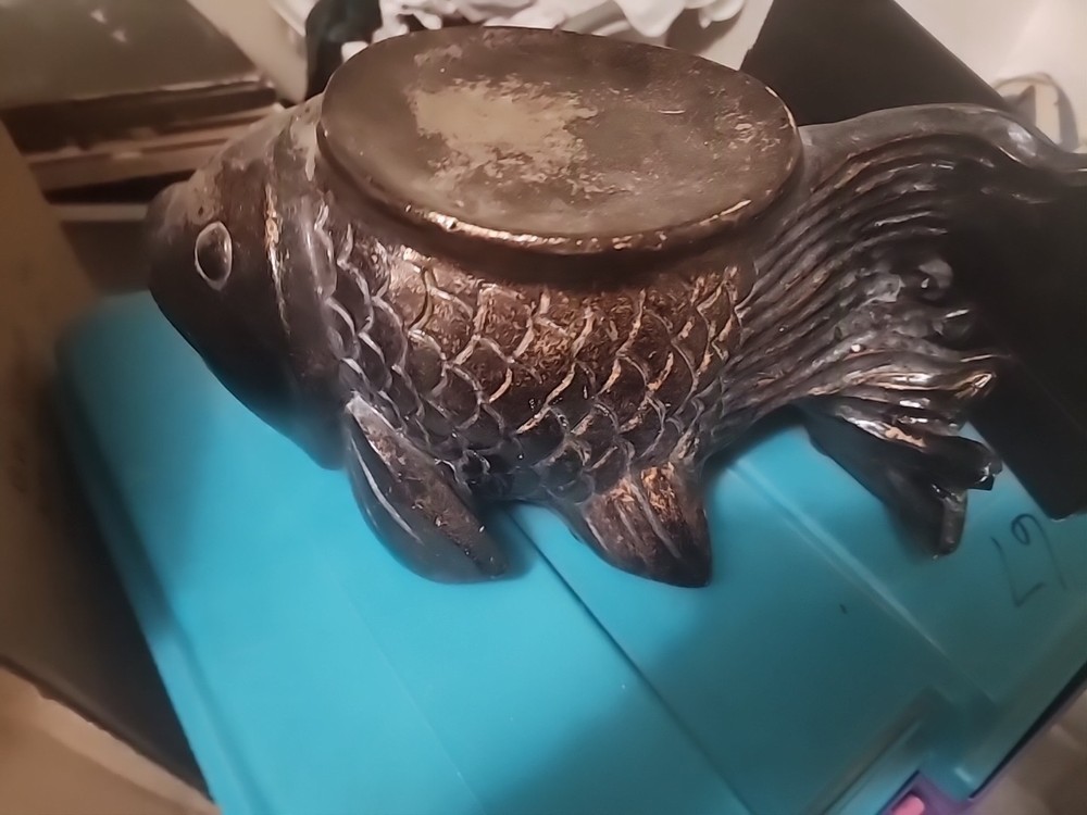 Large Fish Candle Holder Resin 13”x6”