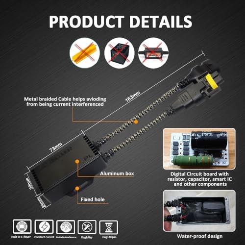 Canbus Decoder Kits Compatibility Anti Flickering Resistor Warning H8 H9 H11