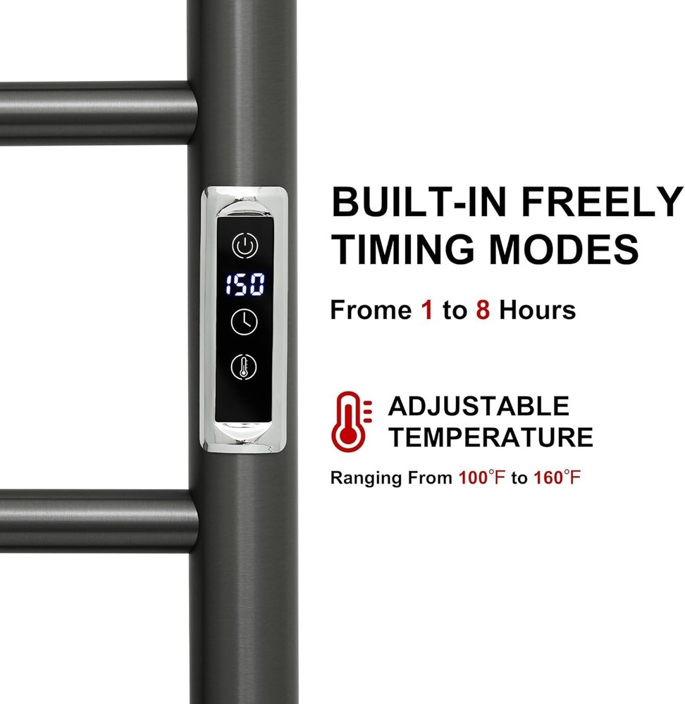 Electric Towel Warmer Rack,Heating Towel Warmer,Timer & Temperature Control Wall