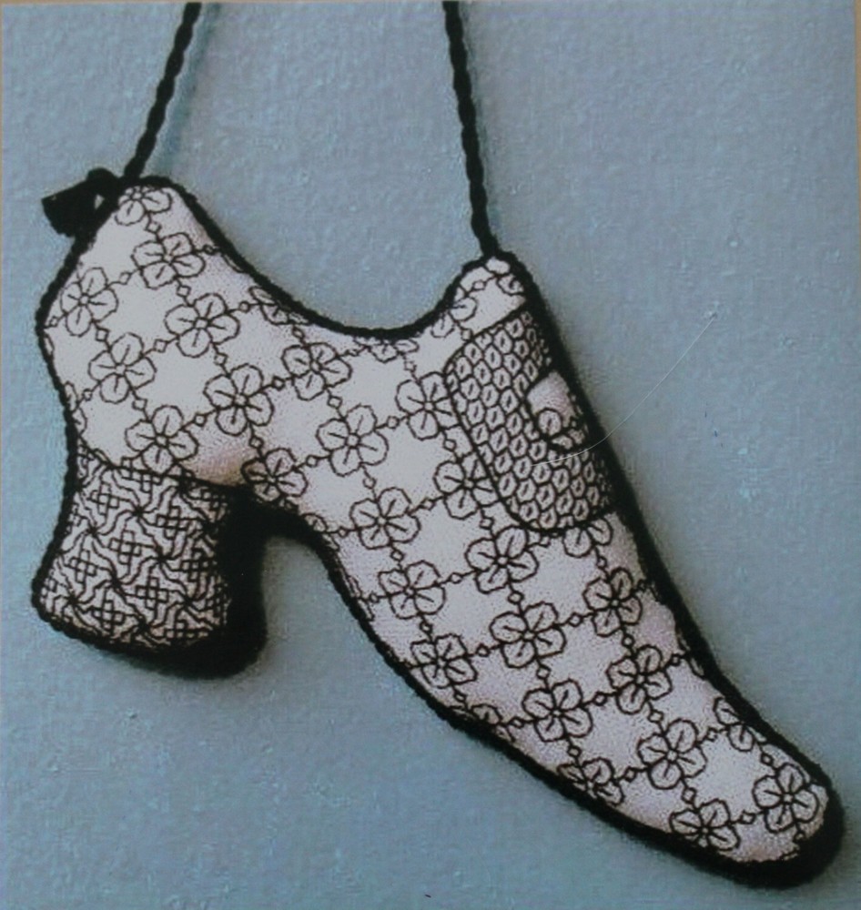 Blackwork Footwork Fob - by Nostalgic Needle