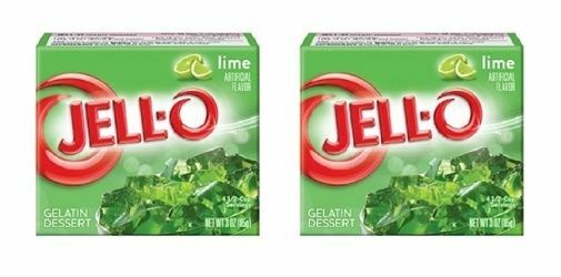 Jell-O Lime Gelatin Dessert Mix 2 Box Pack