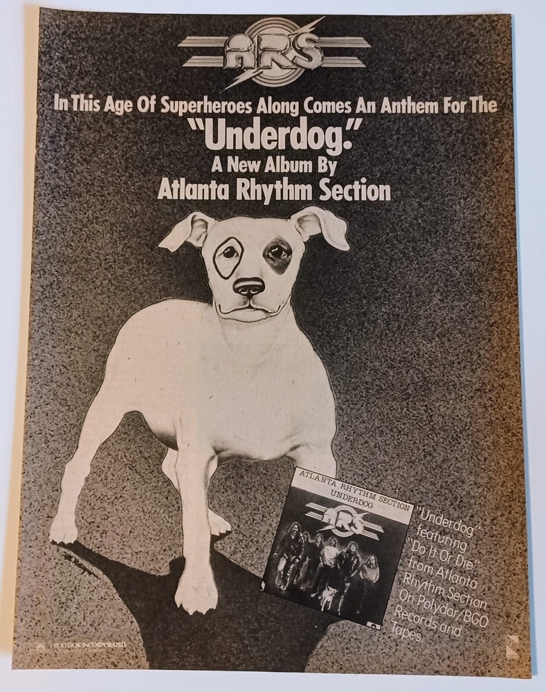 ATLANTA RHYTHM SECTION~UNDERDOG~1979 ALBUM PROMO~PRINT AD ADVERT POSTER PINUP