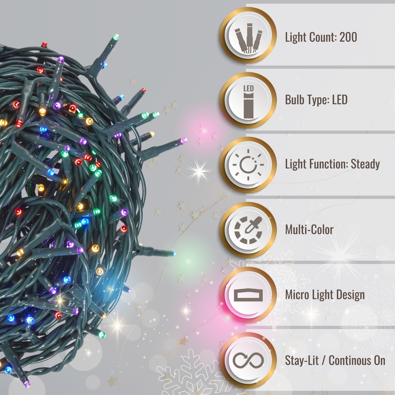 Aurio Starry Light Super Bright 200LED 3MM