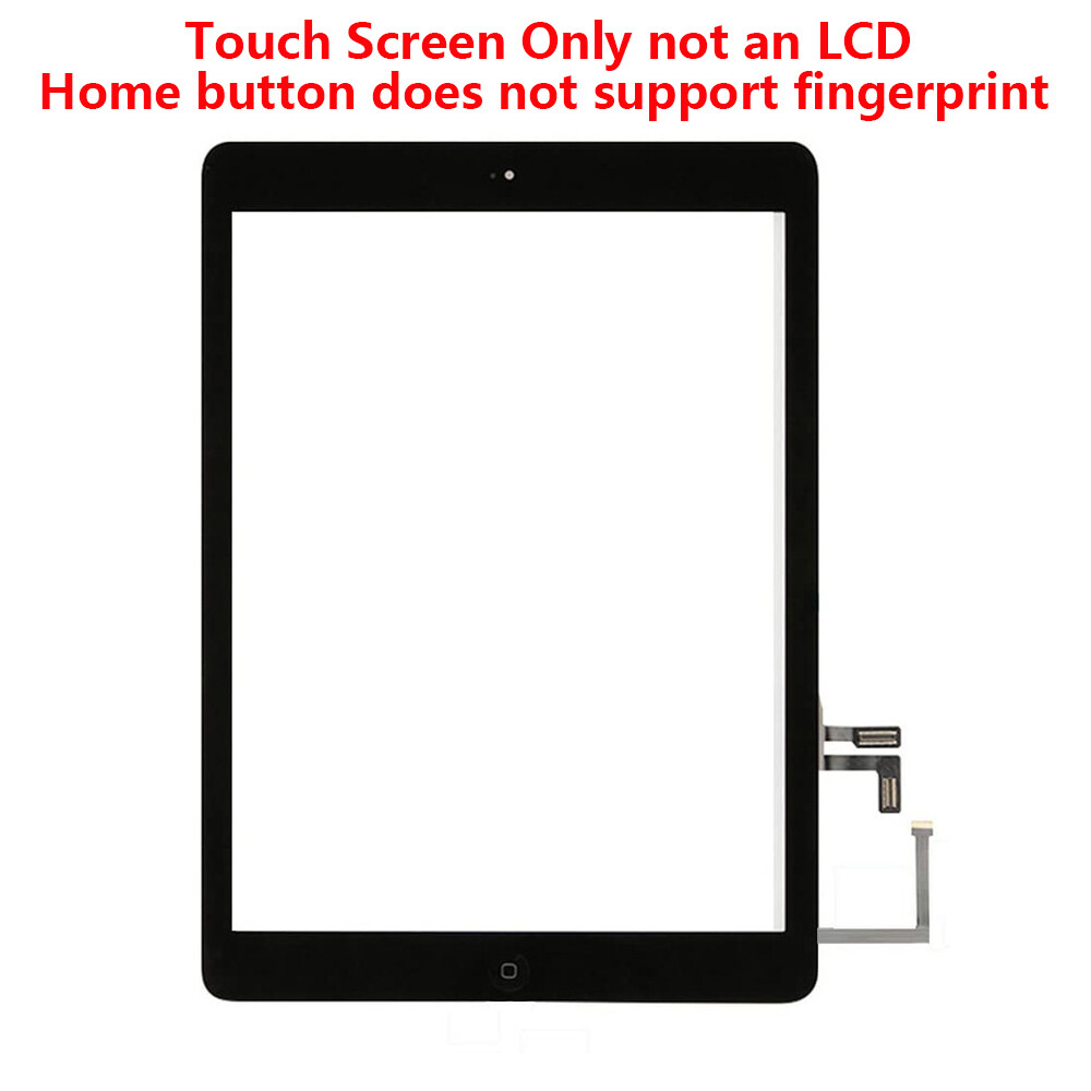 For iPad Air A1474 A1475 A1476 Touch Screen Panel + Home Button Replacement